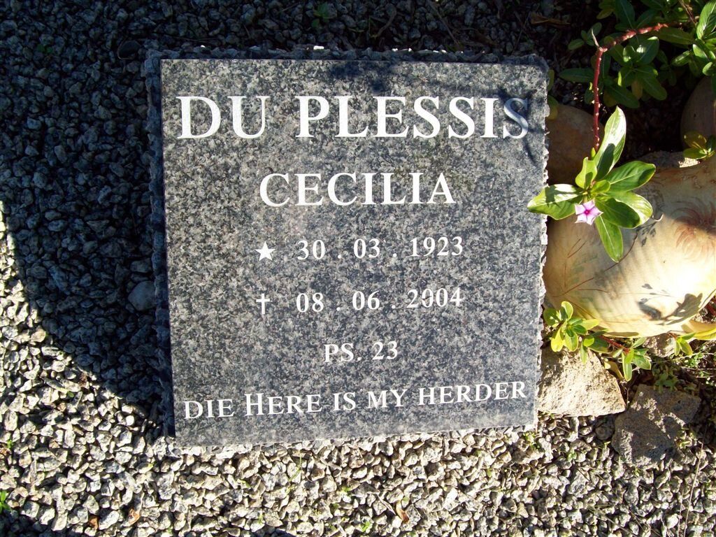 PLESSIS Cecilia, du 1923-2004