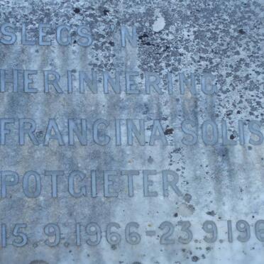 POTGIETER Francina Solise 1966-1966