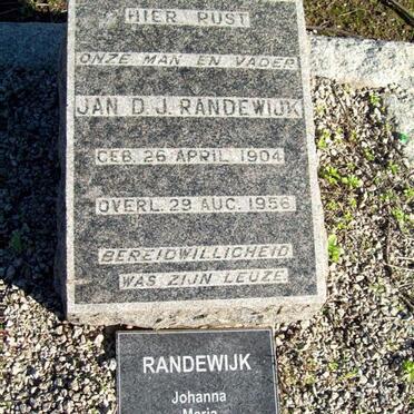 RANDEWIJK D.J. 1904-1956 &amp; Johanna Maria 1909-2001