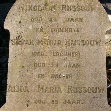 RUSSOUW Nikolaas  &amp; Sara Maria LOCHNER :: RUSSOUW Alida Maria