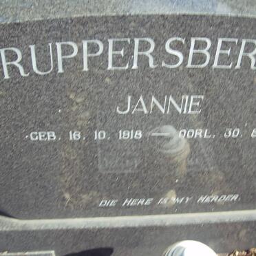 RUPPERSBERG Jannie 1918-1978