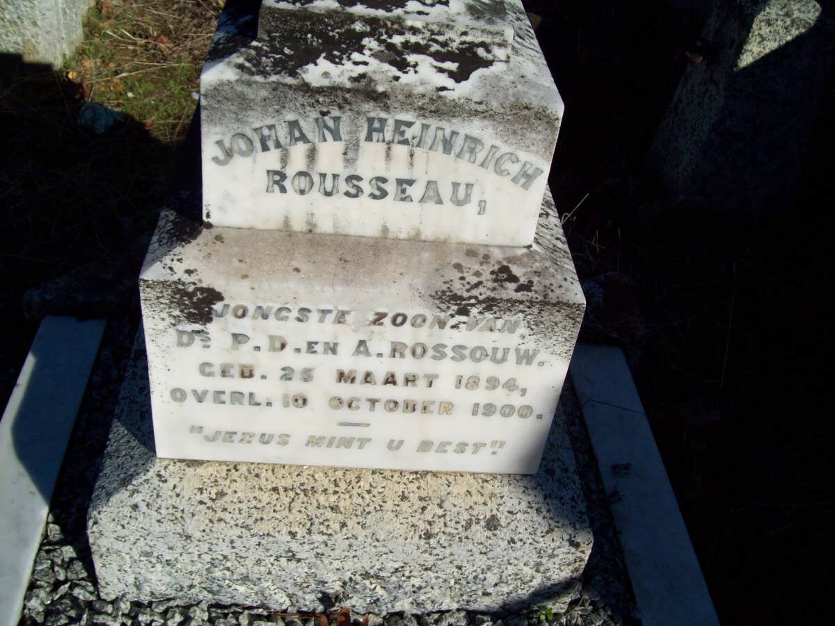 ROUSSEAU Johan Heinrich 1894-1900