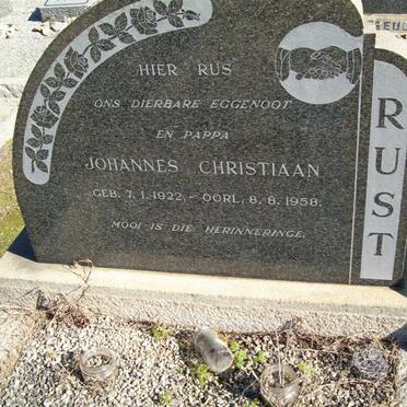 RUST Johannes Christiaan 1922-1958