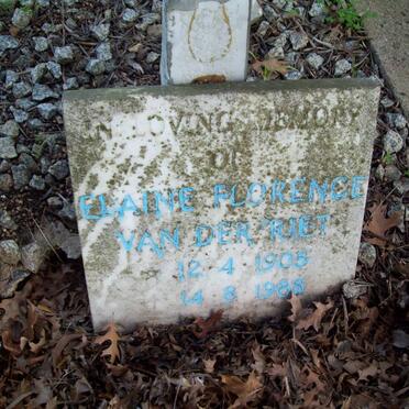 RIET Elaine Florence, van der 1905-1988