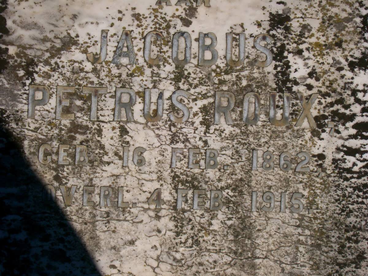 ROUX Jacobus Petrus 1862-1915