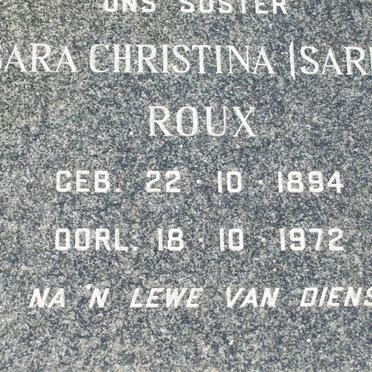 ROUX Sara Christina  1894-1972