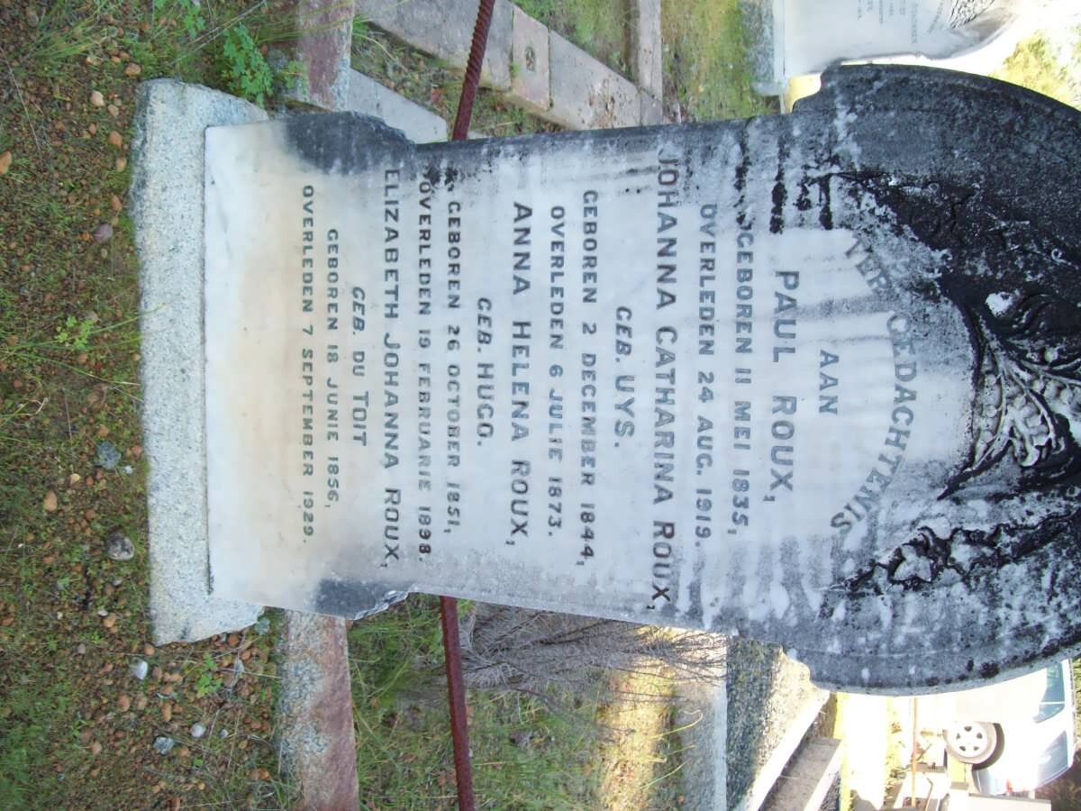 ROUX :: UYS :: HUGO :: DU TOIT