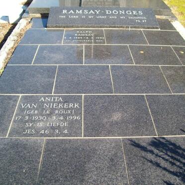 NIEKERK Anita, van nee LE ROUX 1930-1996