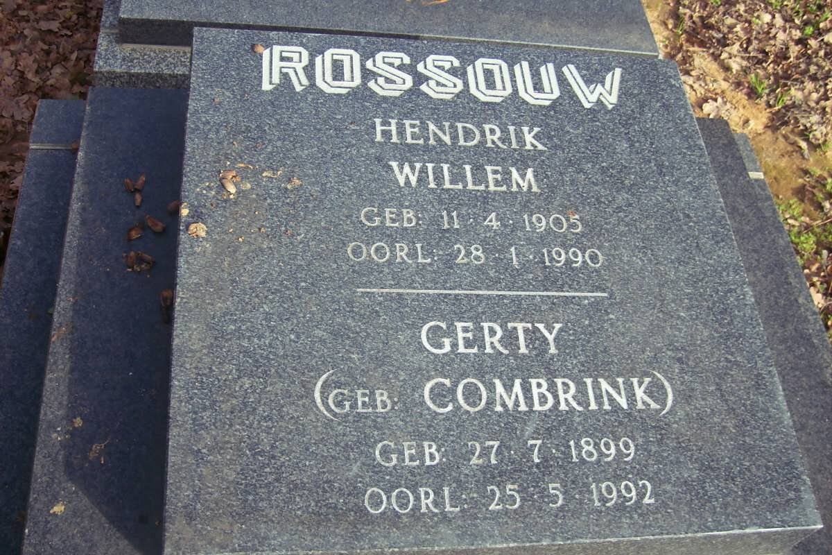 ROSSOUW Hendrik Willem 1905-1990 &amp; Gerty COMBRINK 1899-1992