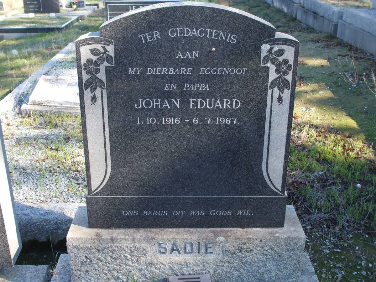 SADIE Johan Eduard 1916-1967