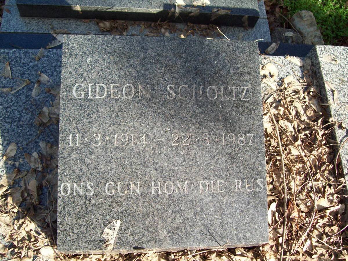SCHOLTZ Gideon 1914-1987