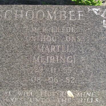 SCHOOMBEE Martli nee MEIRING 1955-1982