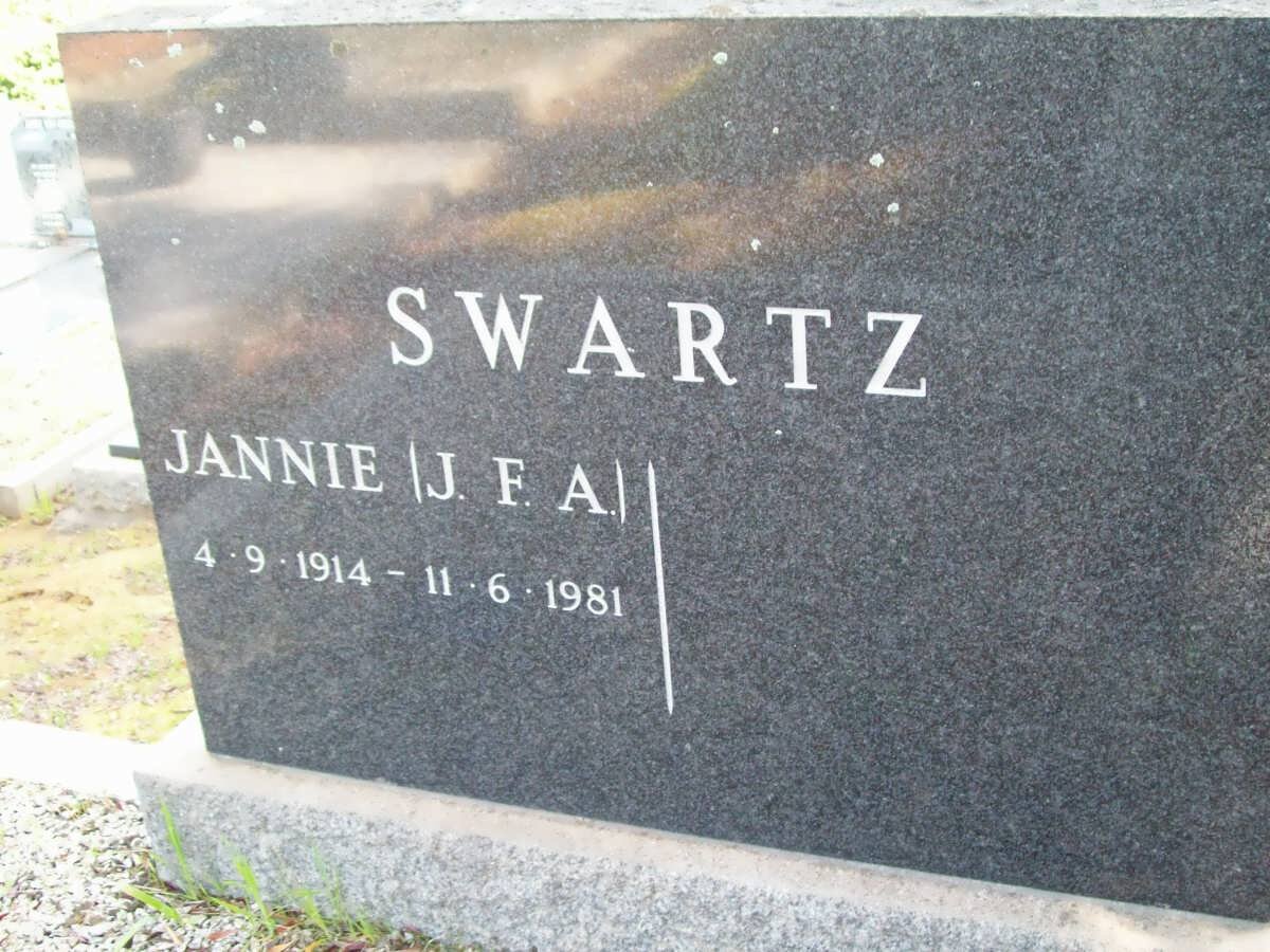 SWARTZ J.F.A. 1914-1981