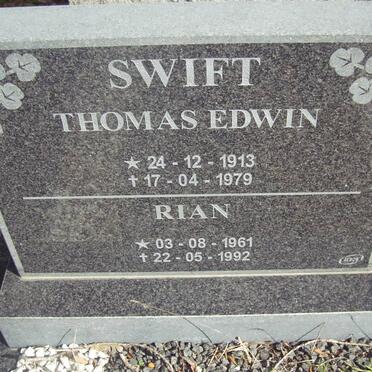 SWIFT Thomas Edwin 1913-1979 :: SWIFT Rian 1961-1992