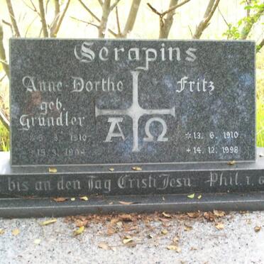 SERAPINS Fritz 1910-1998 &amp; Anne Dorthe GRUNDLER 1910-19?4