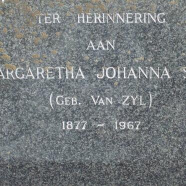 SMIT Margaretha Johanna nee VAN ZYL 1877-1967