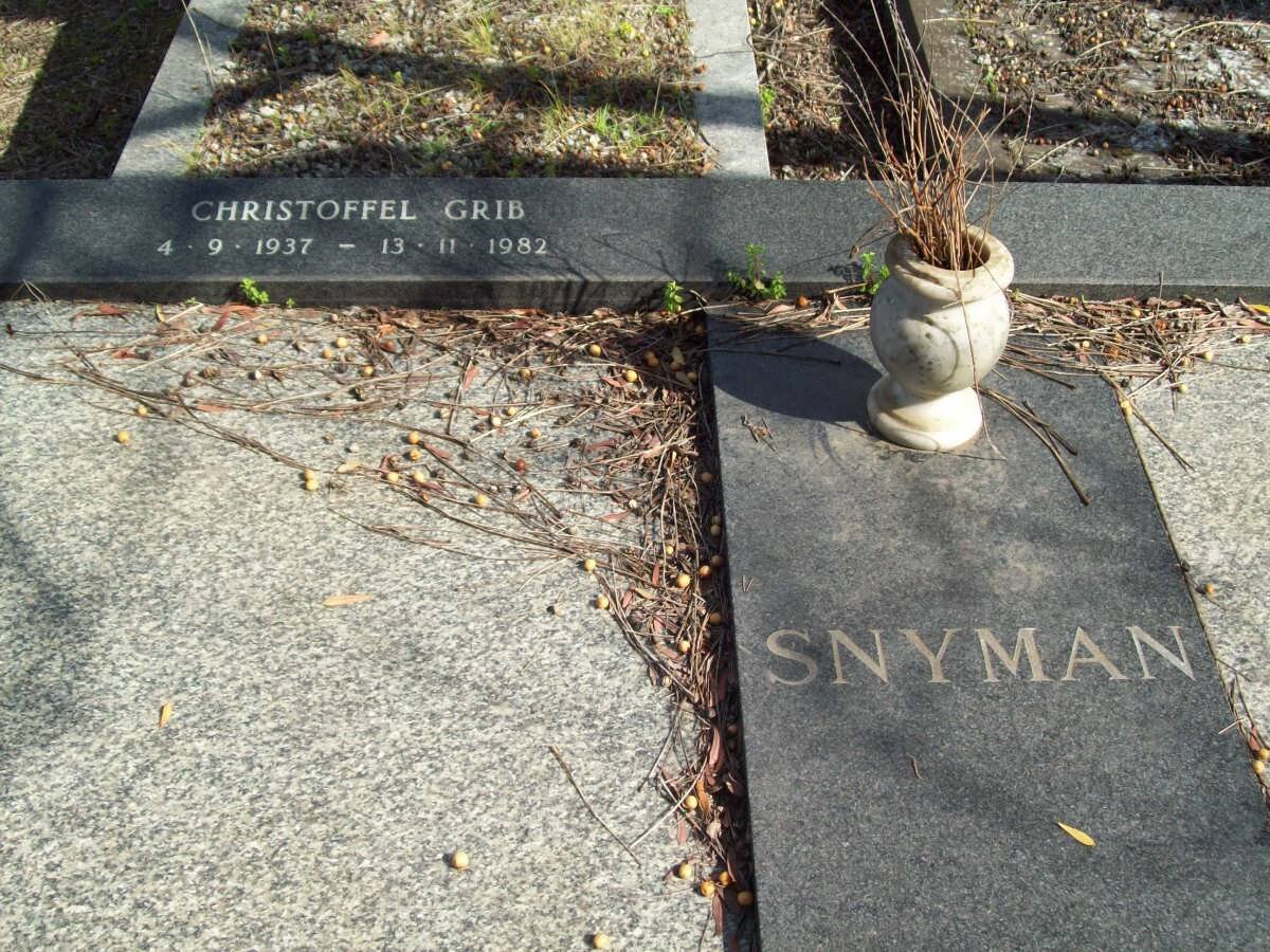 SNYMAN Christoffel Grib 1937-1982