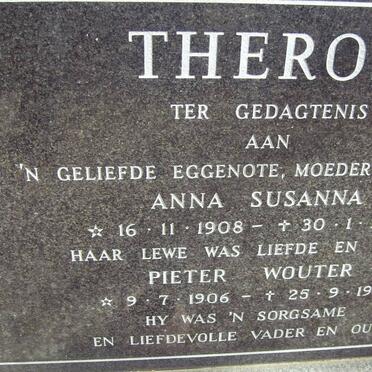 THERON Pieter Wouter 1906-1982 &amp; Anna Susanna 1908-1980
