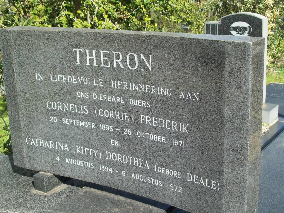 THERON Cornelius Frederik 1895-1971 &amp; Catharina Dorothea DEALE 1894-1972