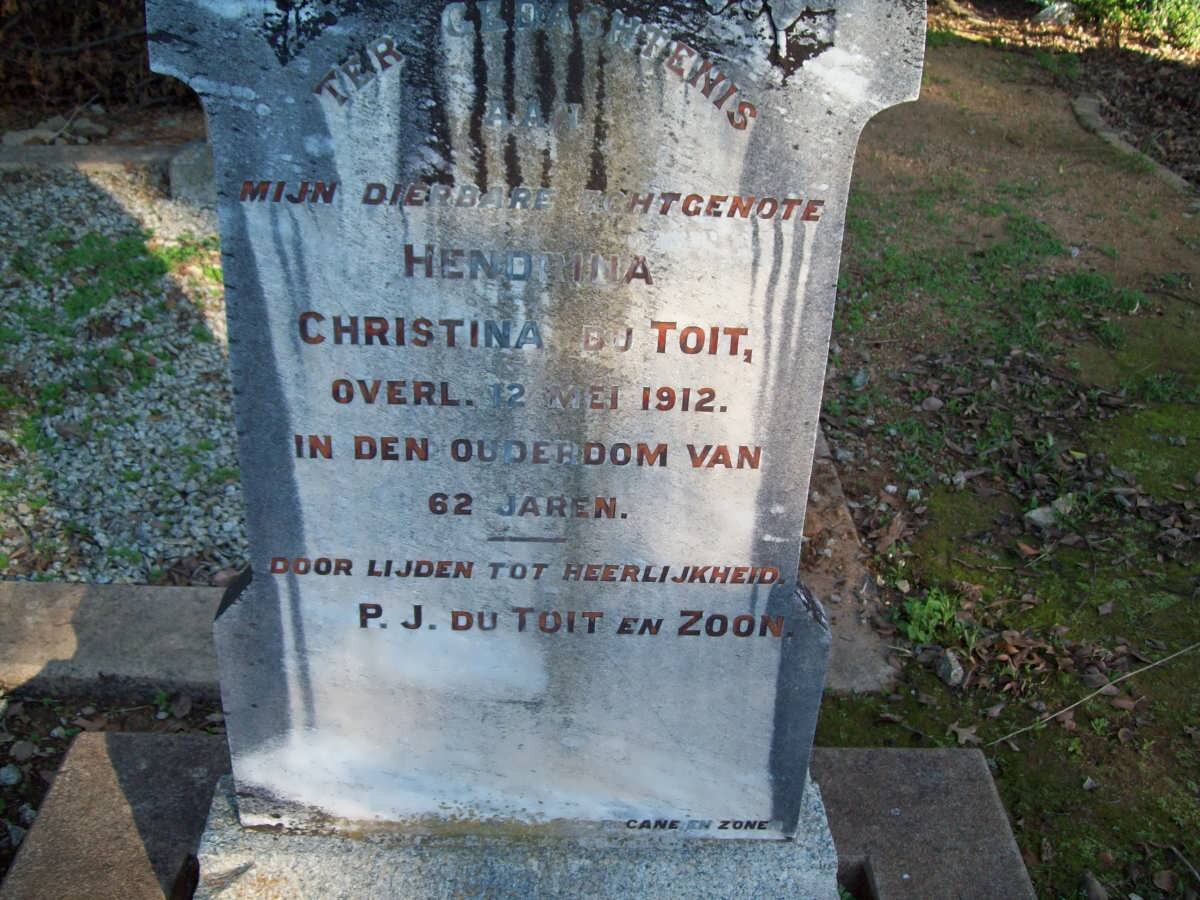 TOIT Hendrina Christina, du -1912