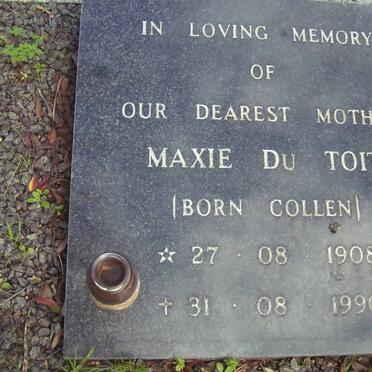 TOIT Maxie, du nee COLLEN 1908-1990