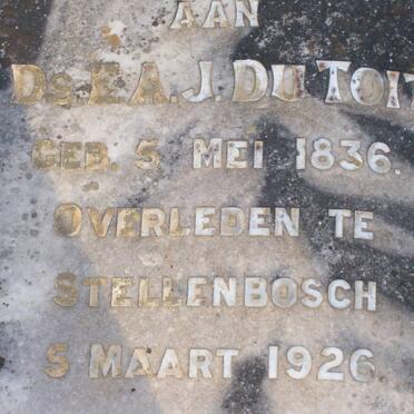 TOIT E.A.J., du 1836-1926