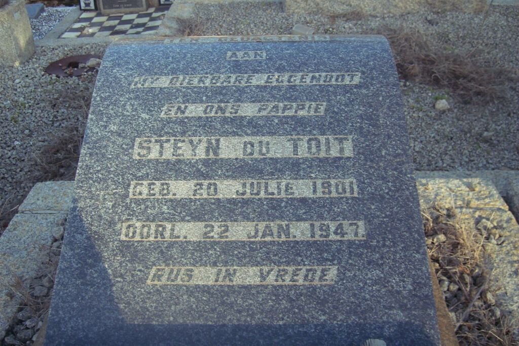 TOIT Steyn, du 1901-1947