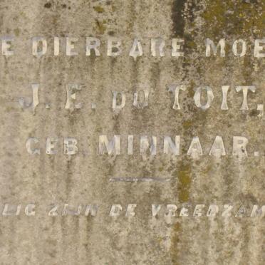 TOIT J.E., du nee MINNAAR