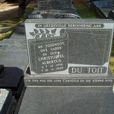 TOIT Christoffel Albertus, du 1916-1988