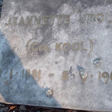 VROLIK Jeannette nee KOOL 1881-1960