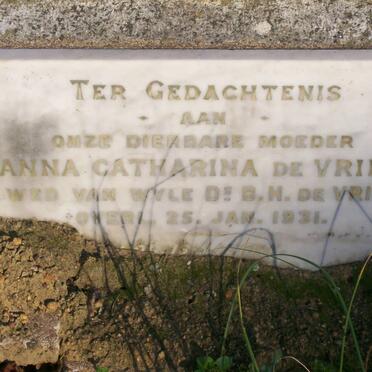 VRIES Anna Catharina, de -1931