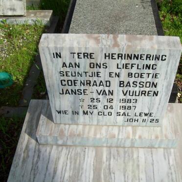 VUUREN Coenraad Basson, Jansen van 1983-1987