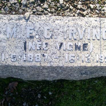 IRVING M.E.G. nee VIGNE 1887-1983