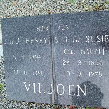 VILJOEN J.H.J. 1896-1981 &amp; S.J.G. HAUPT 1896-1978