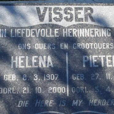 VISSER Pieter 1907-2001 &amp; Helena 1907-2000