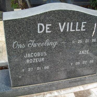 VILLE Jacobus Rozeur, de -1996 :: DE VILLE Anzé -1996