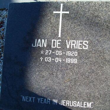VRIES Jan, de 1920-1999