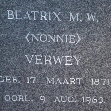 VERWEY Beatrix M.W. 1871-1963
