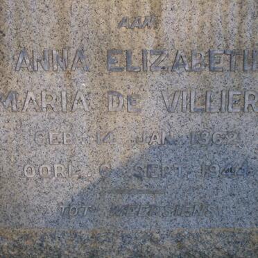 VILLIERS Anna Elizabeth Maria, de 1862-1944