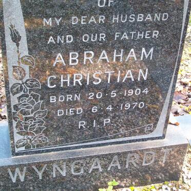 WYNGAARDT Abraham Christian 1904-1970