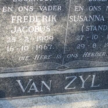 ZYL Frederik Jacobus, van 1909-1967 &amp; Susanna Sophia STANDER 1908-1962