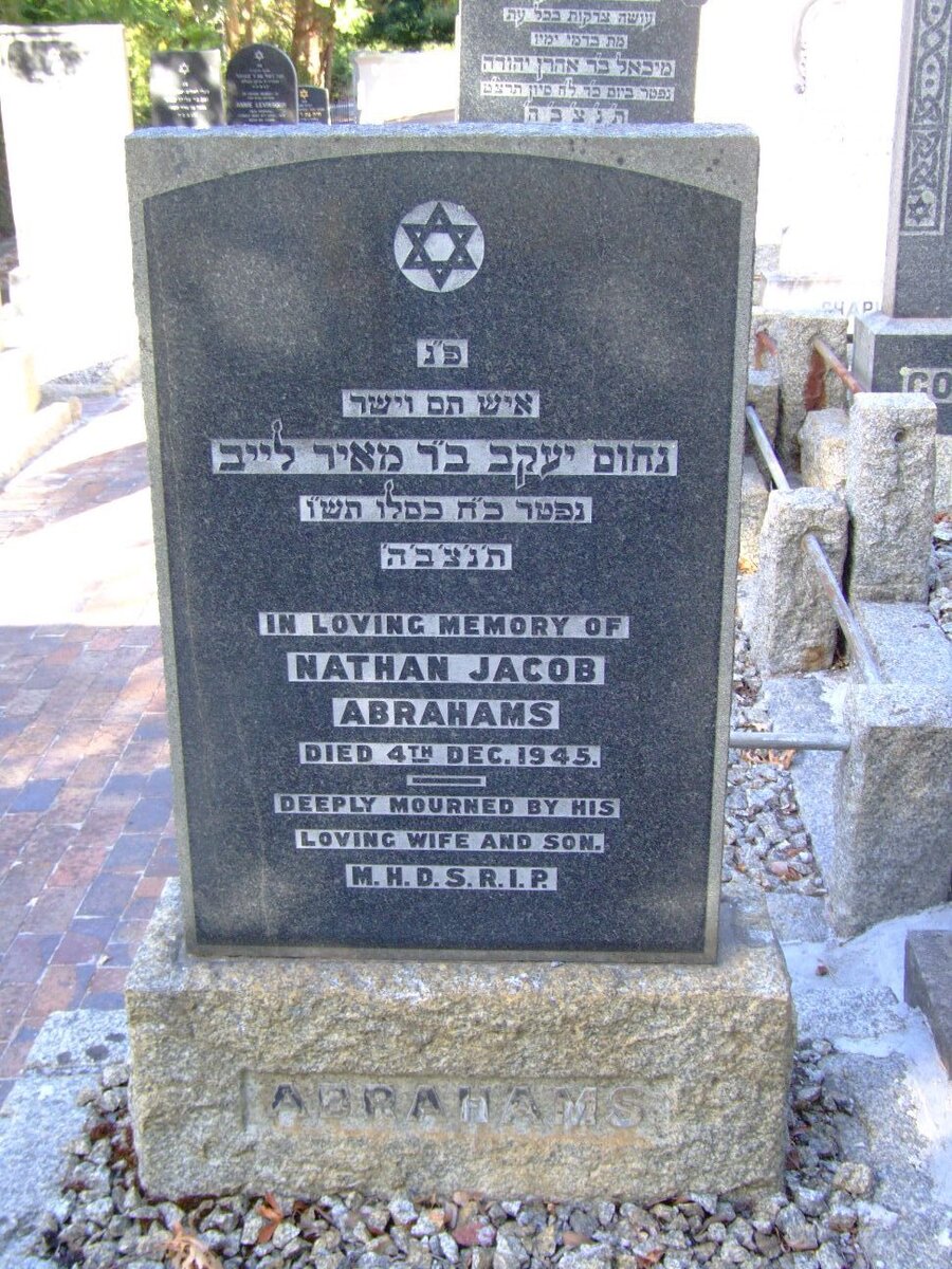 ABRAHAMS Nathan Jacob -1945