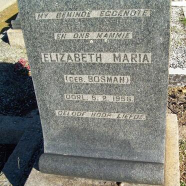 ? Elizabeth Maria nee BOSMAN -1956