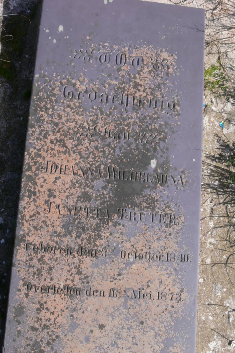 TRUTER Johanna Wilhelmina Janetta 1840-1873