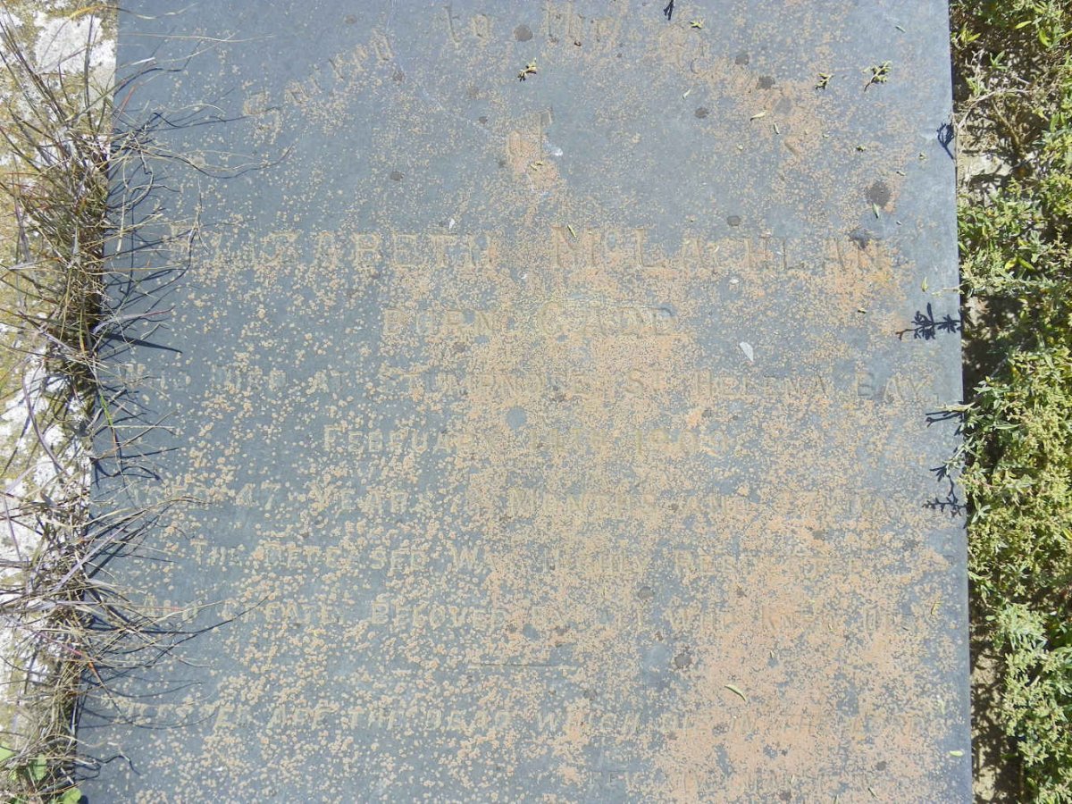 McLACHLAN Elizabeth nee ?ADD -1909