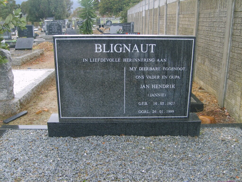 BLIGNAUT Jan Hendrik 1927-1999