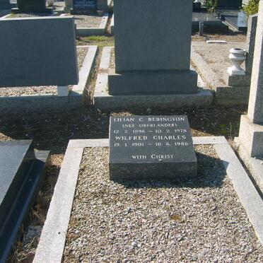 BEBINGTON Wilfred Charles 1901-1986 &amp; Lilian C. UNDERLANDER 1896-1978