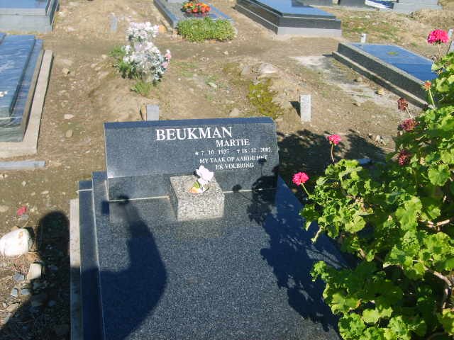 BEUKMAN Martie 1937-2002