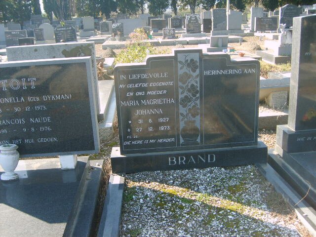 BRAND Maria Margarietha Johanna 1927-1973