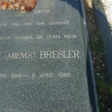 BRESLER Danie 1904-1992 &amp; Mimi 1914-1988